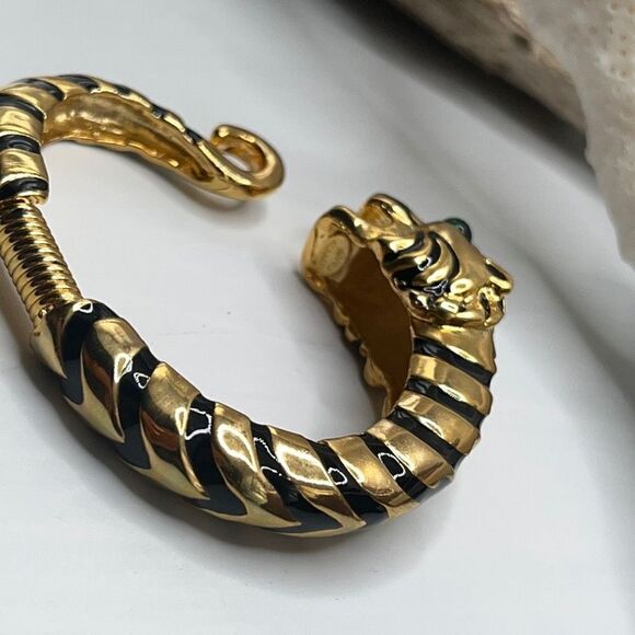 Tiger Green Eye Bangle Kenneth Jay Lanee - Picture 6 of 14